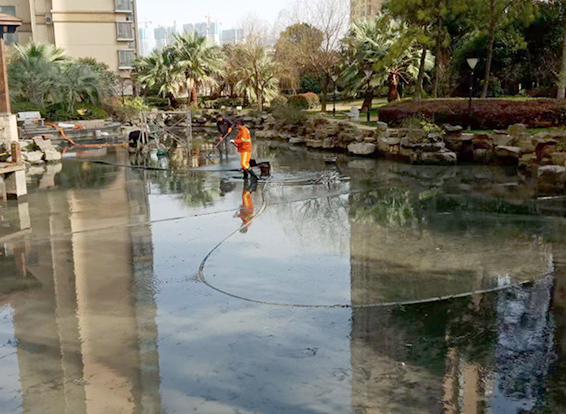 宝应景观池淤泥清理